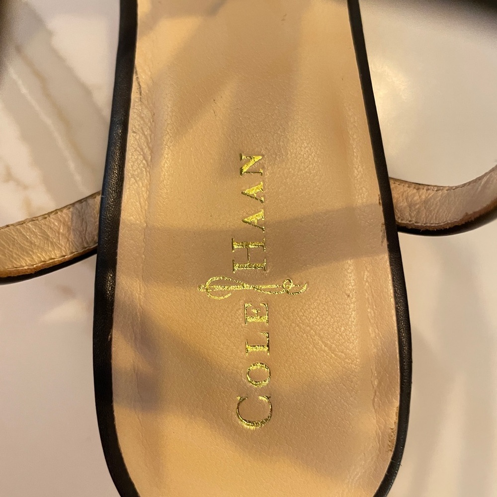 Cole Haan LUCI Leather Block Heel, Ankle Strap, Size 7.5. EXCELLENT CONDITION! - Picture 4 of 7